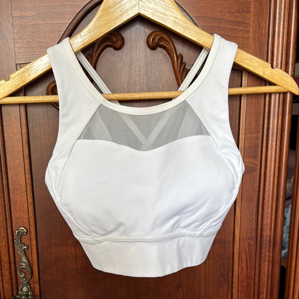 Women's White Sports Bra